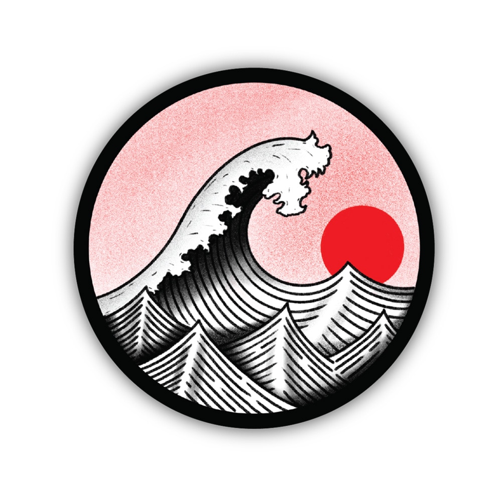 Stickers Northwest, 3", Sticker, The Wave